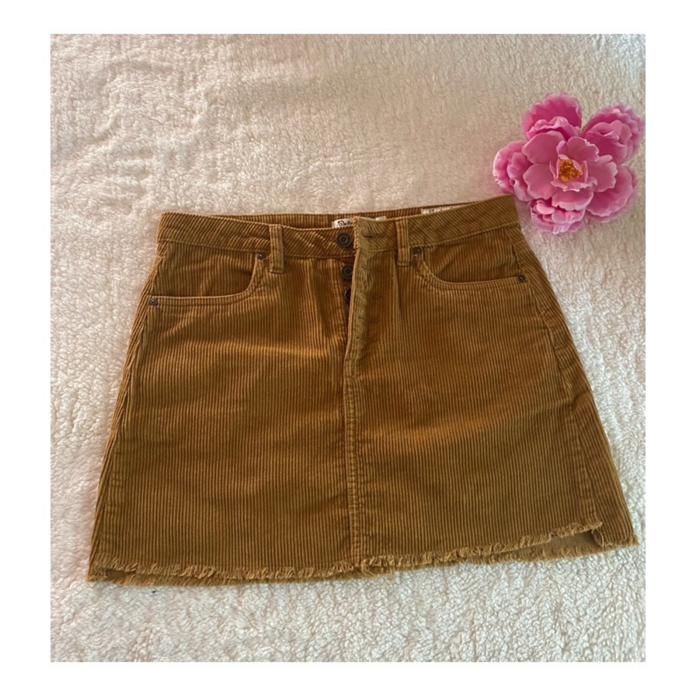 junior sizing indigo rain brown corduroy skirt size 5 (junior)